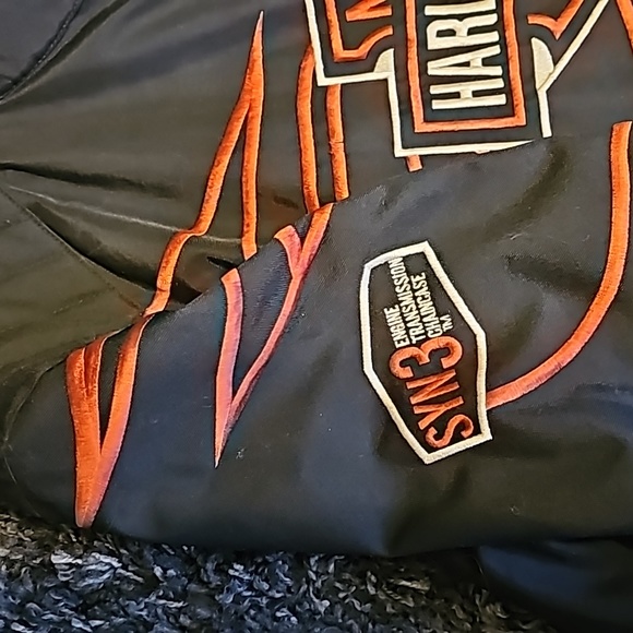 HARLEY DAVIDSON 3 xl-Big & Tall- men's jacket with flames-plus size EUC-RARE - Picture 5 of 10